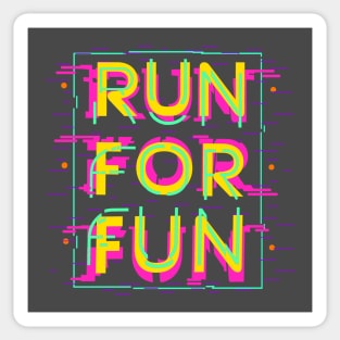 run for fun Sticker